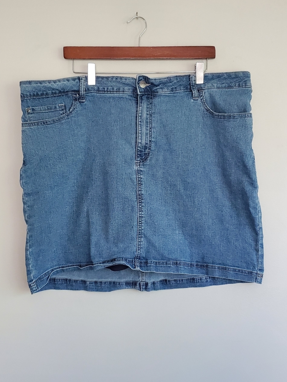 Lee Riders Classic Blue Denim Midrise Skort Plus Size 22